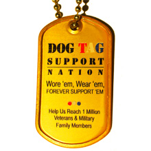 gold dog tag