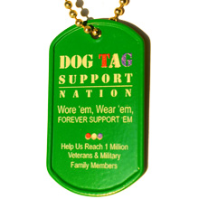 green dog tag